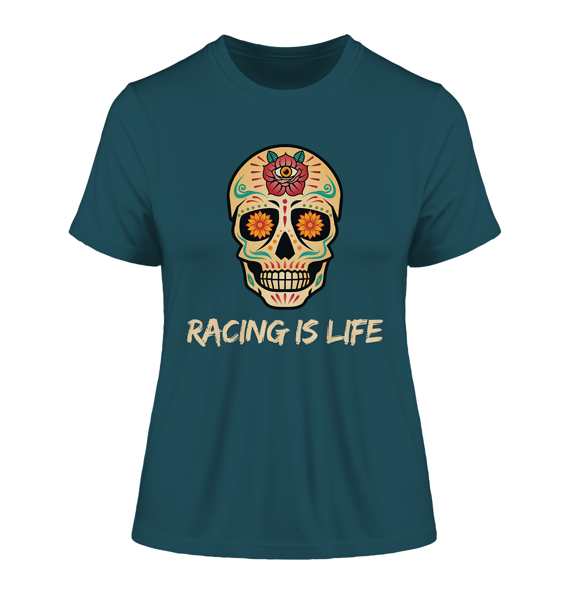 RACING IS LIFE - Fitted Ladies Organic Shirt
