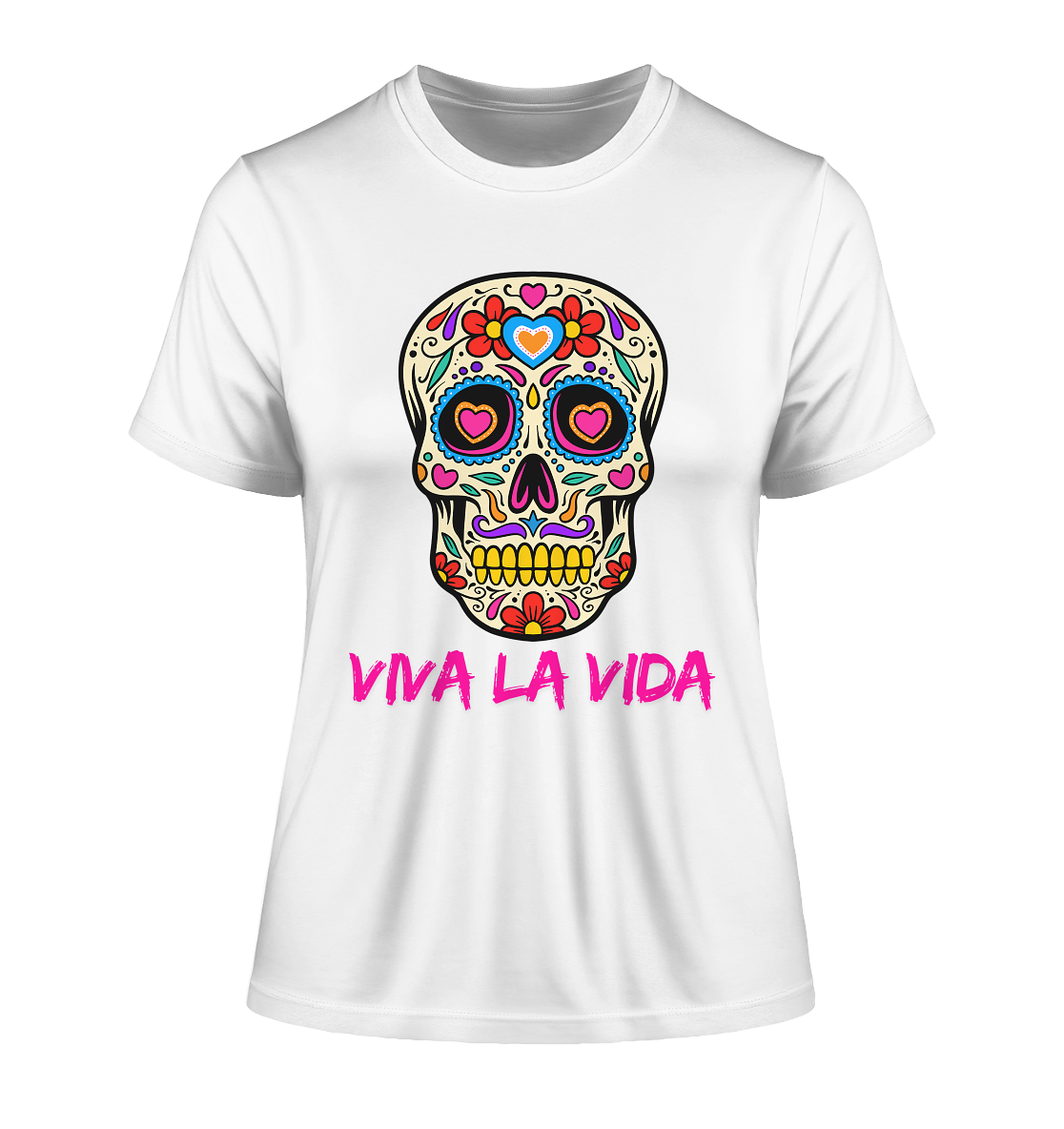 VIVA LA VIDA PINK - Fitted Ladies Organic Shirt