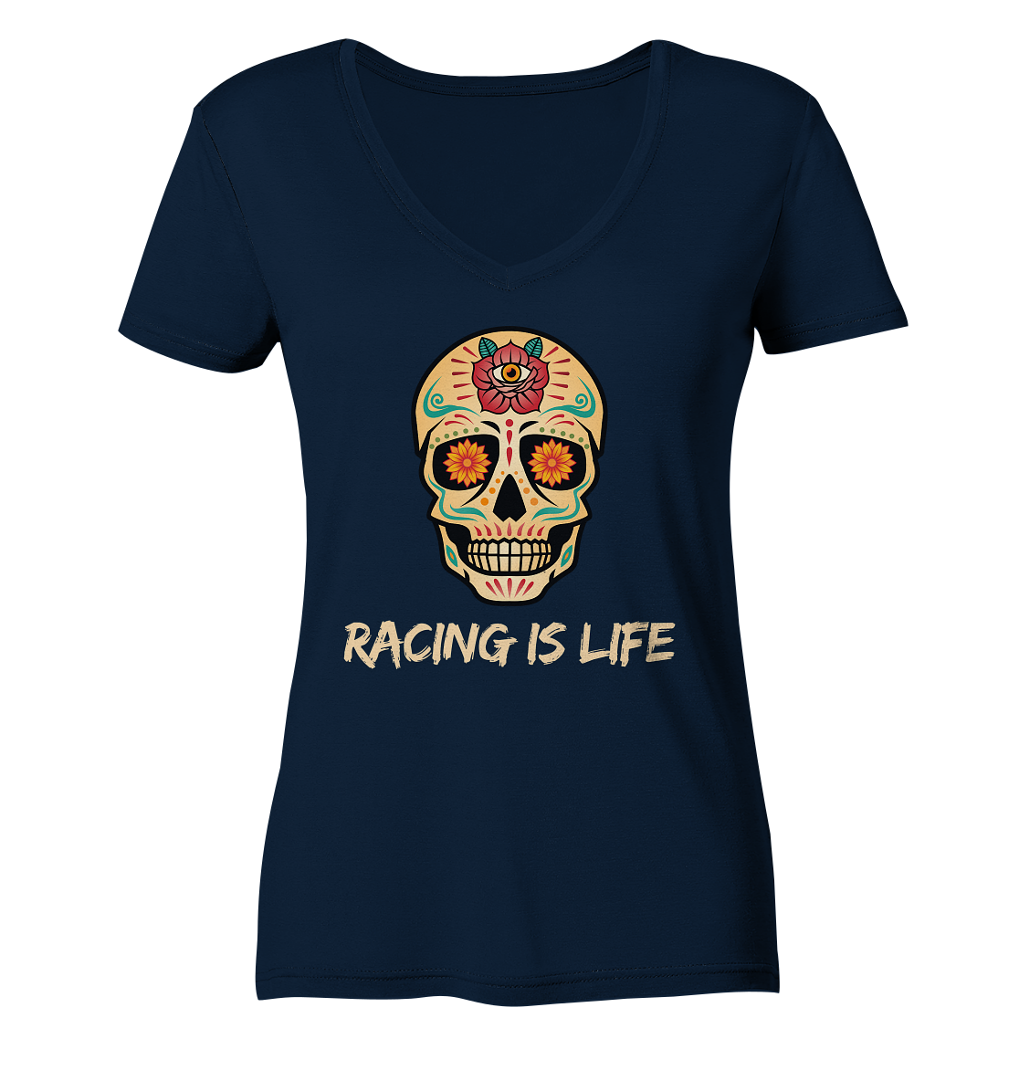 RACING IS LIFE - Ladies V-Neck Shirt